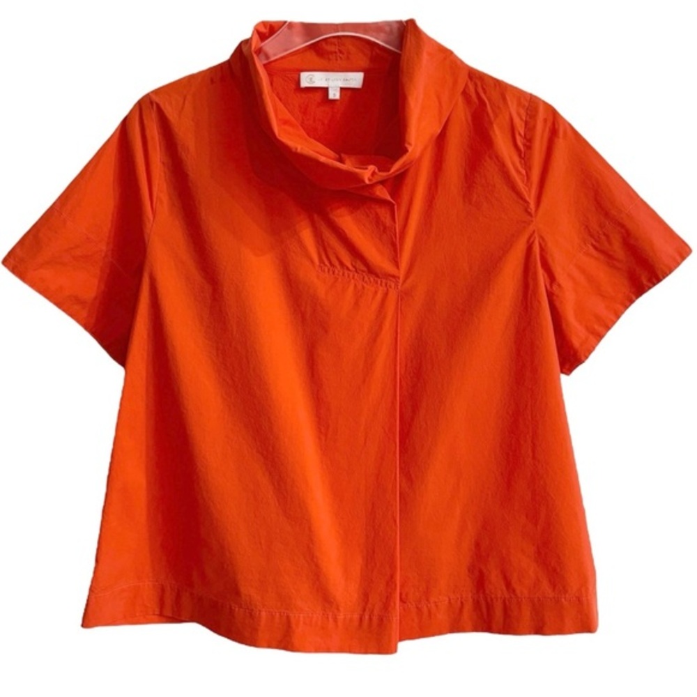 Anthropologie Orange Blouse